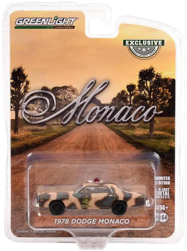 Alt view image 5 of 5 - 1978 Dodge Monaco Brown Camouflage "Hazzard County Sheriff" "Hobby Exclusive" Series 1/64 Diecast Model Car by Greenlight
