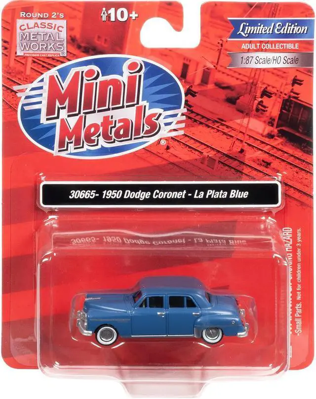 Alt view image 6 of 6 - 1950 Dodge Coronet La Plata Blue 1/87 (HO) Scale Model Car by Classic Metal Works