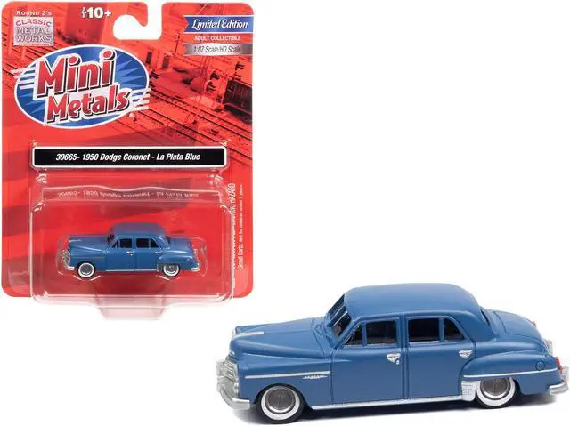 Alt view image 4 of 6 - 1950 Dodge Coronet La Plata Blue 1/87 (HO) Scale Model Car by Classic Metal Works