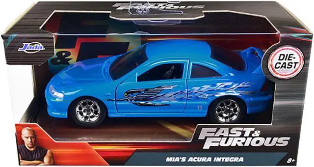 Alt view image 8 of 8 - Mia's Acura Integra Light Blue with Graphics "Fast & Furious" Movie 1/32 Diecast Model Car by Jada