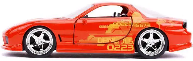 Alt view image 6 of 7 - Orange Julius' Mazda RX-7 Orange Metallic with Graphics "Fast & Furious" Series 1/32 Diecast Model Car by Jada
