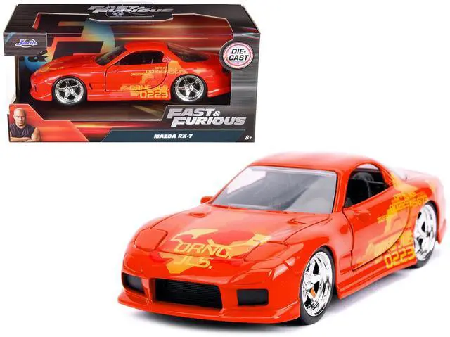 Alt view image 7 of 7 - Orange Julius' Mazda RX-7 Orange Metallic with Graphics "Fast & Furious" Series 1/32 Diecast Model Car by Jada