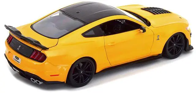 Alt view image 5 of 8 - 2020 Ford Mustang Shelby GT500 Yellow with Black Top "Special Edition" 1/18 Diecast Model Car by Maisto