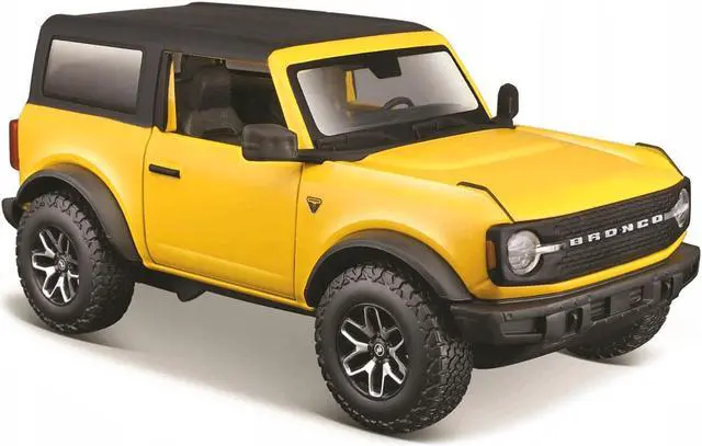 Alt view image 4 of 6 - 2021 Ford Bronco Badlands Yellow with Black Top "Special Edition" 1/24 Diecast Model Car by Maisto