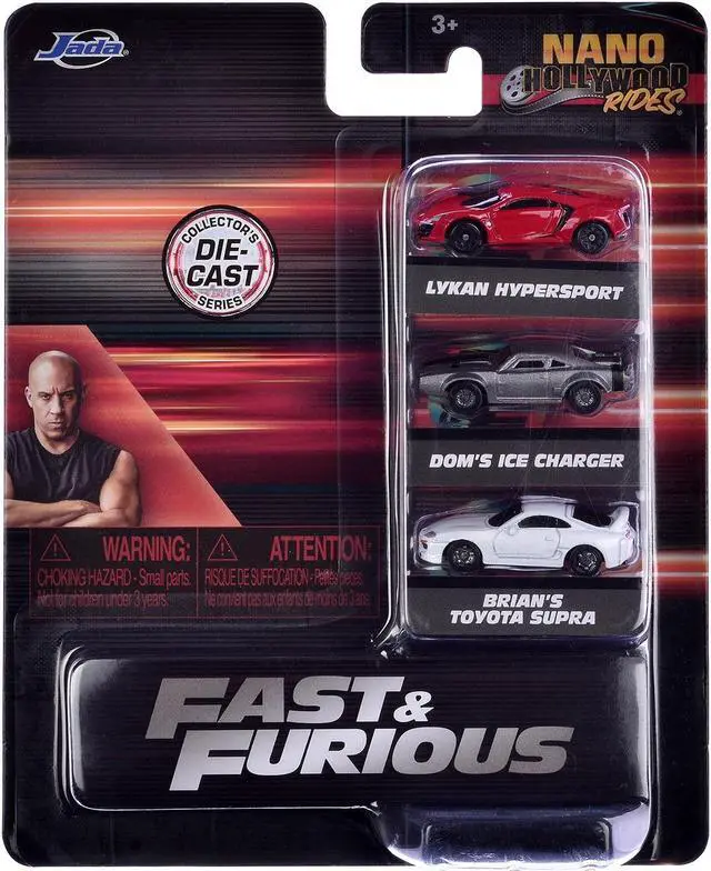 Alt view image 9 of 9 - "Fast & Furious" Movie 3 piece Set Series 4 "Nano Hollywood Rides" Series Diecast Model Cars by Jada
