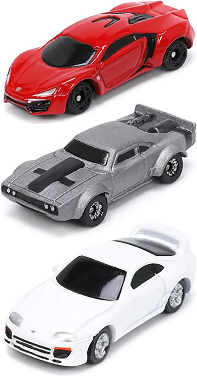 Alt view image 7 of 9 - "Fast & Furious" Movie 3 piece Set Series 4 "Nano Hollywood Rides" Series Diecast Model Cars by Jada