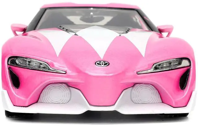 Alt view image 14 of 16 - Toyota FT-1 Concept Pink Metallic and Pink Ranger Diecast Figurine "Power Rangers" "Hollywood Rides" Series 1/24 Diecast Model Car by Jada
