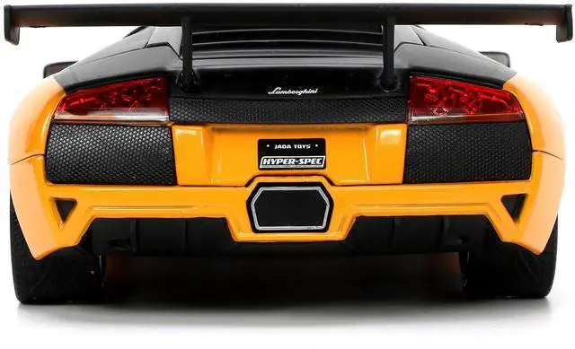 Alt view image 13 of 16 - Lamborghini Murcielago LP 640 Yellow Metallic and Matt Black "Hyper-Spec" Series 1/24 Diecast Model Car by Jada