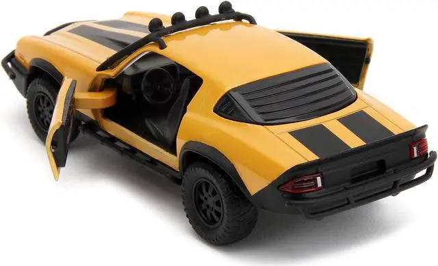 Alt view image 8 of 10 - 1977 Chevrolet Camaro Off-Road Version Yellow Metallic w/Black Stripes "Transformers" (2023) 1/32 Diecast Model Car by Jada