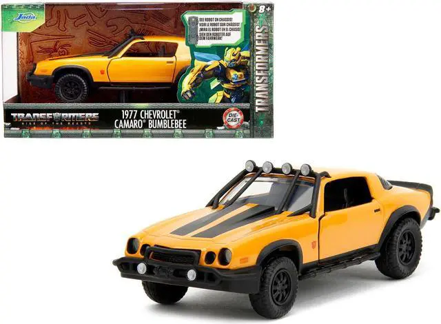 Alt view image 10 of 10 - 1977 Chevrolet Camaro Off-Road Version Yellow Metallic w/Black Stripes "Transformers" (2023) 1/32 Diecast Model Car by Jada
