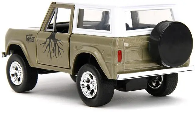 Alt view image 8 of 11 - 1973 Ford Bronco Gold Met. w/White Top & Groot Figure "Guardians of the Galaxy" "Marvel" Series 1/32 Diecast Model Car by Jada