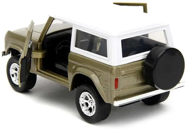 Alt view image 11 of 11 - 1973 Ford Bronco Gold Met. w/White Top & Groot Figure "Guardians of the Galaxy" "Marvel" Series 1/32 Diecast Model Car by Jada
