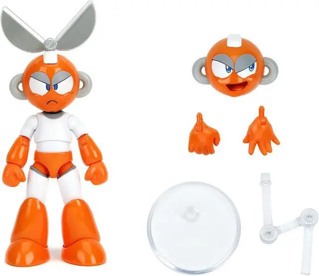 Alt view image 9 of 11 - Cut Man 4.5" Moveable Figure with Accessories and Alternate Head and Hands "Mega Man" (1987) Video Game Model by Jada