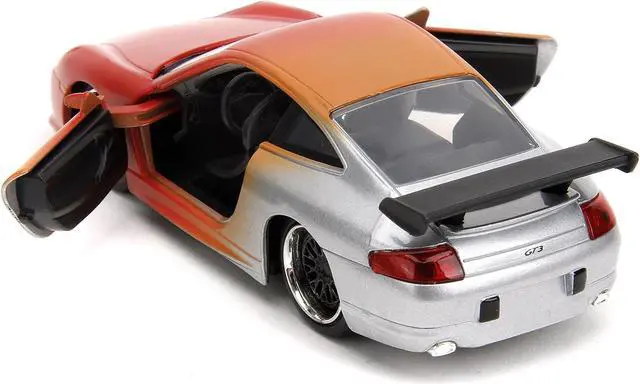 Alt view image 8 of 11 - Porsche 911 GT3 RS Matt Orange and Silver Metallic "Pink Slips" Series 1/32 Diecast Model Car by Jada