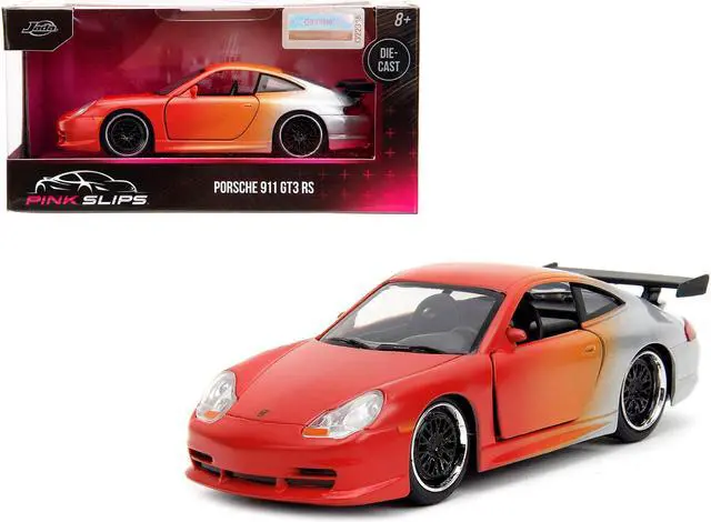 Alt view image 9 of 11 - Porsche 911 GT3 RS Matt Orange and Silver Metallic "Pink Slips" Series 1/32 Diecast Model Car by Jada
