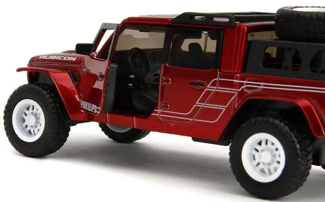 Alt view image 8 of 11 - 2020 Jeep Gladiator Pickup Truck Candy Red "Pink Slips" Series 1/32 Diecast Model Car by Jada