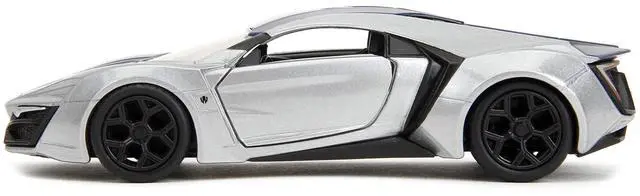 Alt view image 7 of 11 - Lykan Hypersport Silver Metallic and Purple "Pink Slips" Series 1/32 Diecast Model Car by Jada