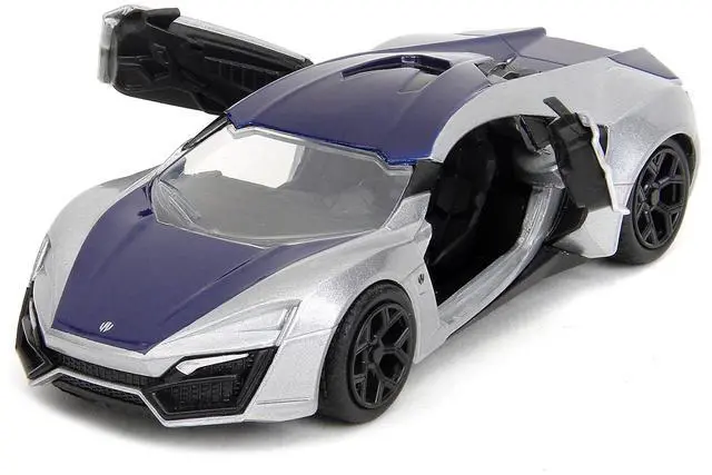 Alt view image 11 of 11 - Lykan Hypersport Silver Metallic and Purple "Pink Slips" Series 1/32 Diecast Model Car by Jada