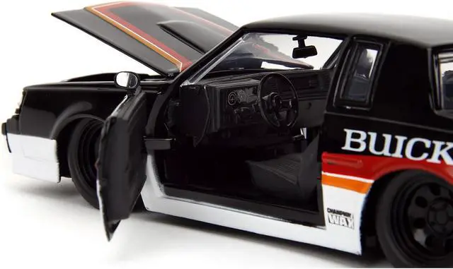Alt view image 11 of 11 - 1987 Buick Grand National #7 "Buick Racing" Black and White with Stripes "Bigtime Muscle" Series 1/24 Diecast Model Car by Jada