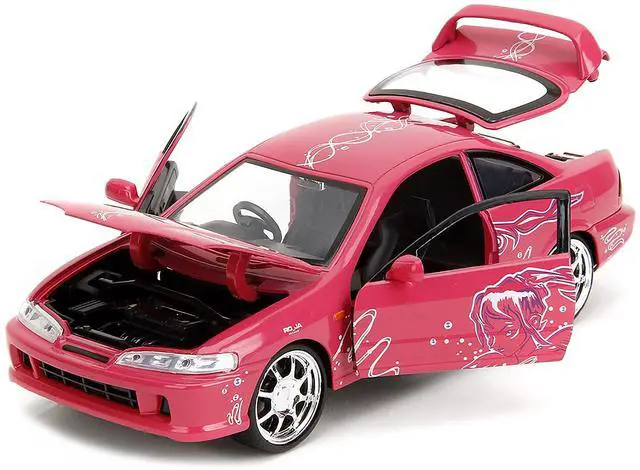 Alt view image 9 of 11 - 1995 Honda Integra Type R Pink with Graphics "Fast & Furious Remix" Series 1/32 Diecast Model Car by Jada