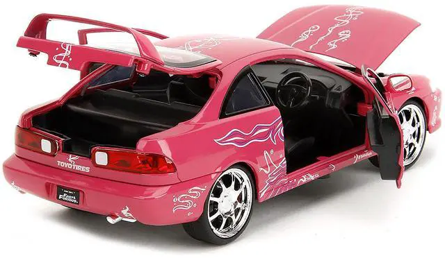 Alt view image 8 of 11 - 1995 Honda Integra Type R Pink with Graphics "Fast & Furious Remix" Series 1/32 Diecast Model Car by Jada