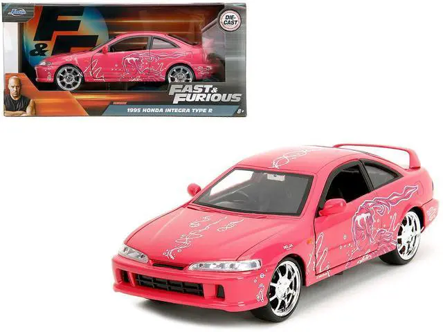 Alt view image 11 of 11 - 1995 Honda Integra Type R Pink with Graphics "Fast & Furious Remix" Series 1/32 Diecast Model Car by Jada