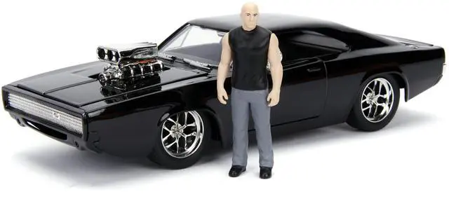 Alt view image 10 of 11 - Model Kit Dodge Charger R/T Black and Figure "Fast & Furious" Movie "Build N' Collect" Series 1/24 Diecast Model Car by Jada