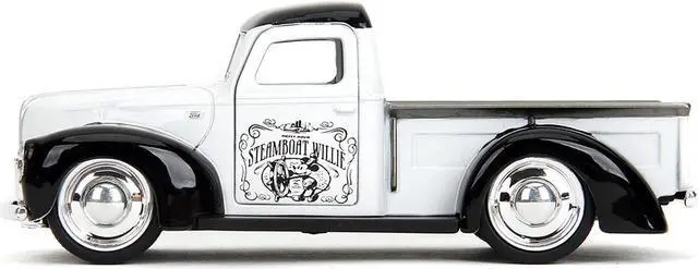 Alt view image 7 of 11 - 1941 Ford Pickup Truck "Mickey Mouse - Steamboat Willie" White and Black "Hollywood Rides" Series 1/32 Diecast Model Car by Jada
