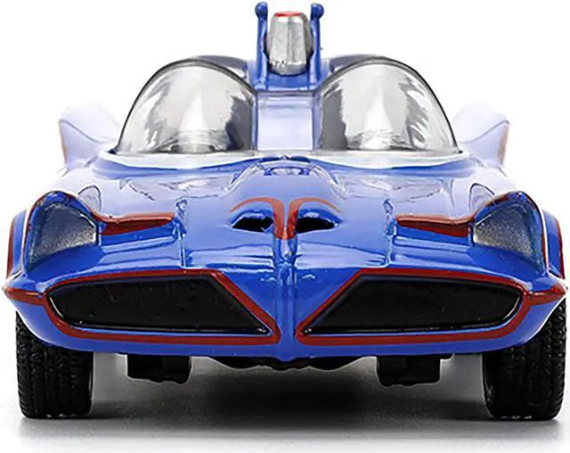Alt view image 9 of 11 - 1966 Batmobile Blue "Batman" (1966-1968) Classic TV Series "Hollywood Rides" Series 1/32 Diecast Model Car by Jada