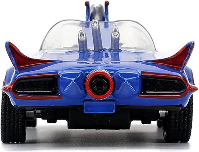 Alt view image 10 of 11 - 1966 Batmobile Blue "Batman" (1966-1968) Classic TV Series "Hollywood Rides" Series 1/32 Diecast Model Car by Jada