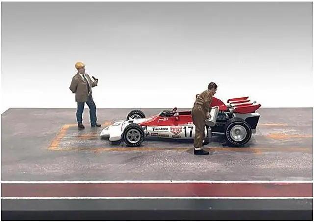Alt view image 4 of 6 - "Race Day" Two Diecast Figures Set 4 for 1/43 Scale Models by American Diorama