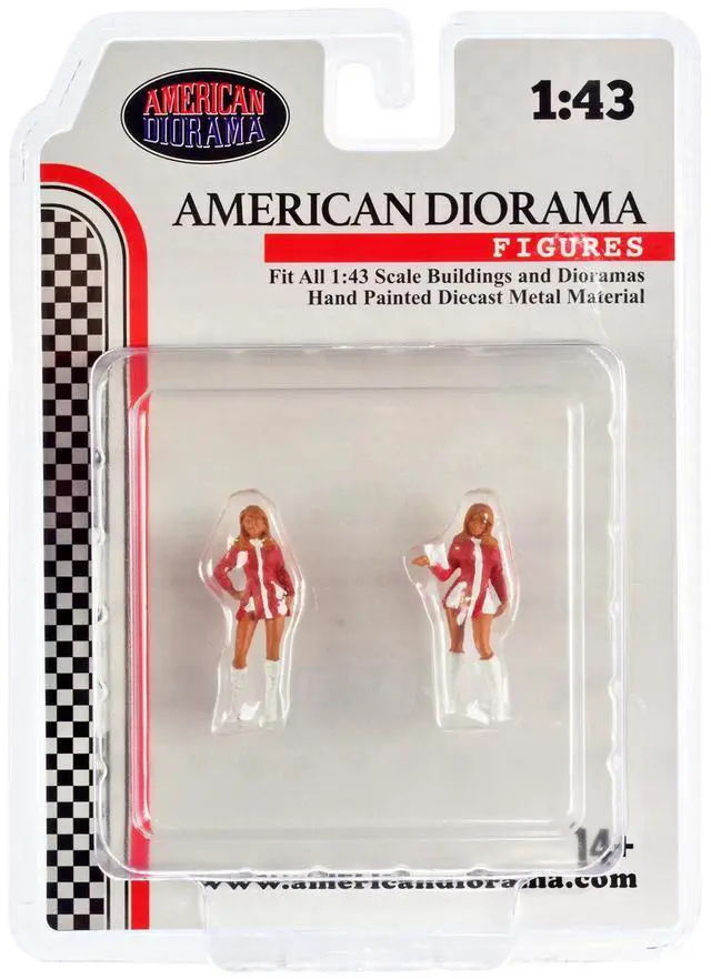 Alt view image 6 of 6 - "Race Day" Two Diecast Figures Set #6 for 1/43 Scale Models by American Diorama