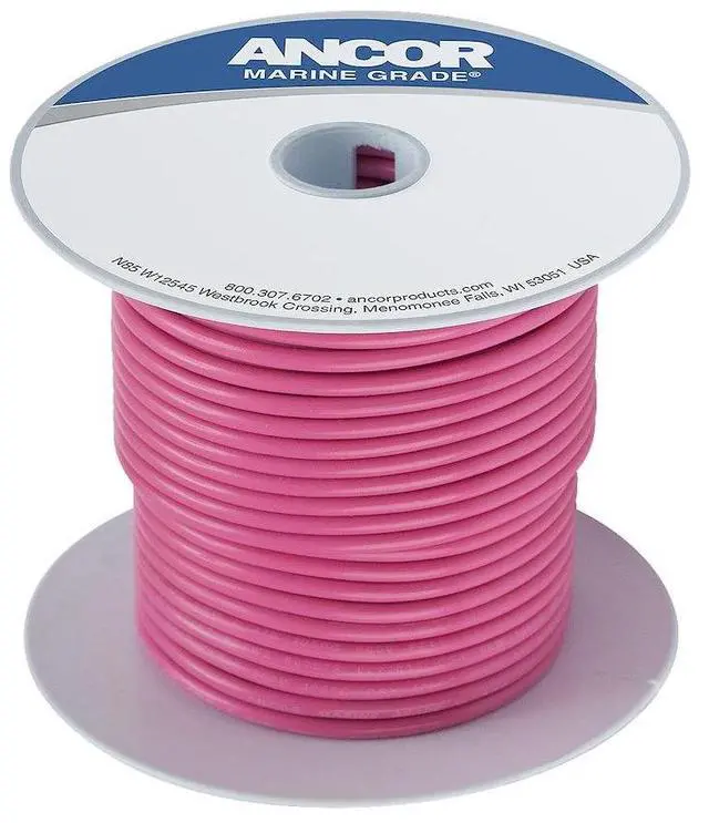 Alt view image 5 of 5 - Ancor 104610 Marine Grade Electrical Primary Tinned Copper Boat Wiring (14-Gauge Pink 100-Feet)