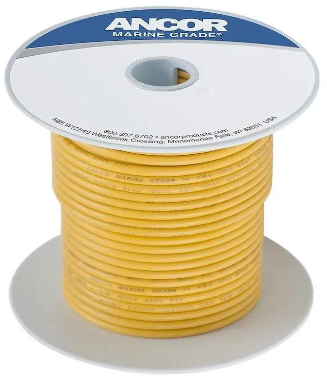 Main image of Ancor Wire, 100' #8 Tinned Copper, Yellow