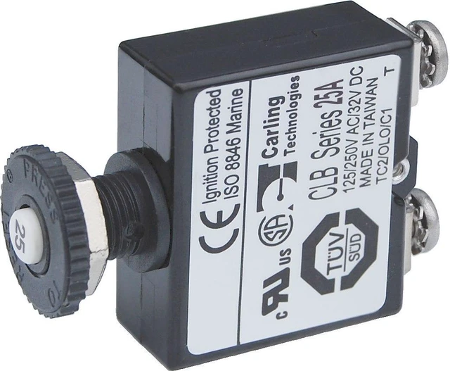 Alt view image 8 of 8 - Blue Sea 2135 Circuit Breaker 25A Push Button