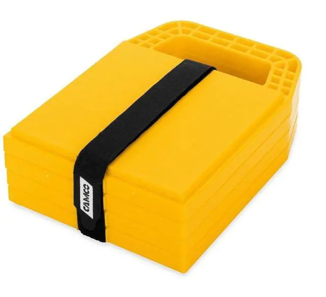 Alt view image 16 of 16 - Camco Interlocking w/Built-in Handle RV Stabilizer Jack Pads, (4-Pack) 44595