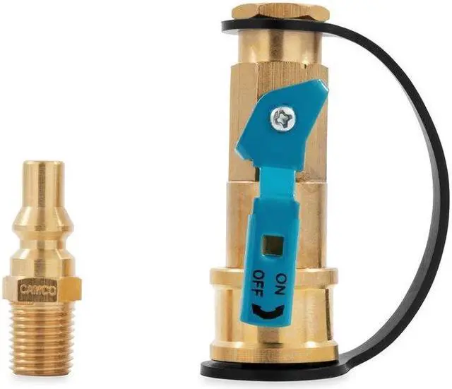 Alt view image 5 of 5 - camco propane quick connect kit  valve & full flow plug, additional safety shut off for use with lowpressure propane systems, easy install 59853