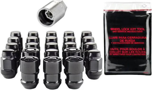 Alt view image 14 of 14 - McGard 84563BK Wrangler Chrome/Black Bulge Cone Seat Install Kit (1/2"-20)