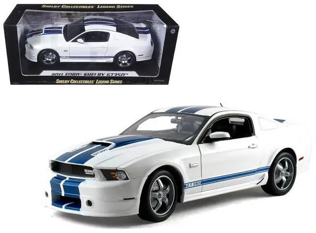 Alt view image 5 of 5 - 2011 Ford Shelby Mustang GT350 White 1/18 Diecast Model Car by Shelby Collectibles