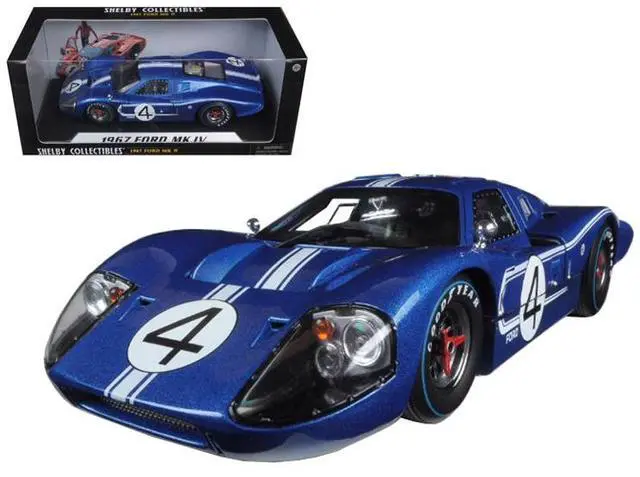 Alt view image 8 of 8 - 1967 ford gt mk iv #4 blue lemans 24 hours l.ruby / d.hulme 1/18 by shelby collectibles sc426