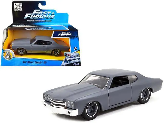 Alt view image 5 of 8 - Dom's Chevrolet Chevelle SS Primer Grey Fast & Furious" Movie 1:32 Diecast Model Car by Jada"
