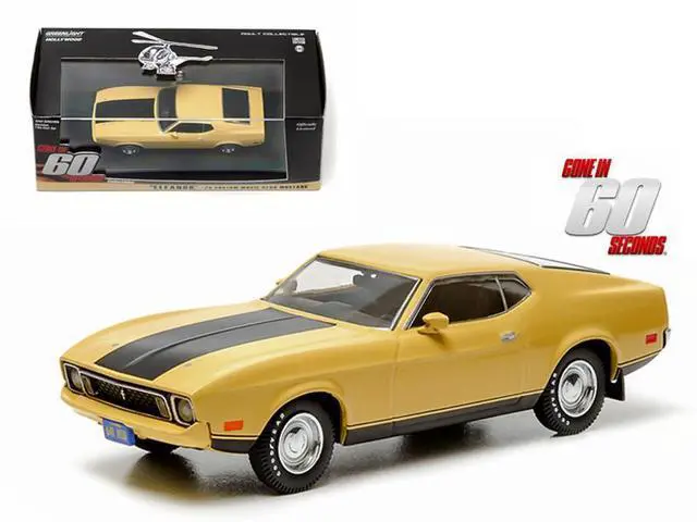 Alt view image 6 of 6 - 1973 Ford Mustang Mach 1 Yellow "Eleanor" "Gone in Sixty Seconds" Movie (1974) 1/43 Diecast Model Car by Greenlight