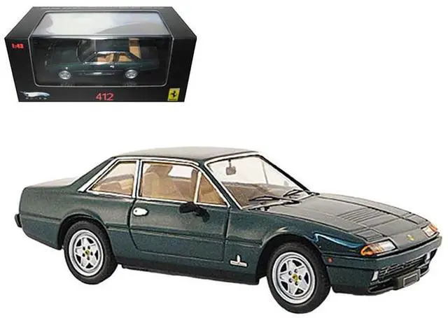 Alt view image 5 of 5 - Ferrari 412 Green Limited Edition Elite 1/43 Diecast Model Car by Hotwheels