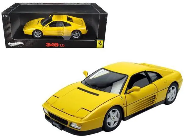 Alt view image 5 of 5 - 1989 Ferrari 348 TB Yellow Elite Edition 1/18 Diecast Car Model by Hotwheels