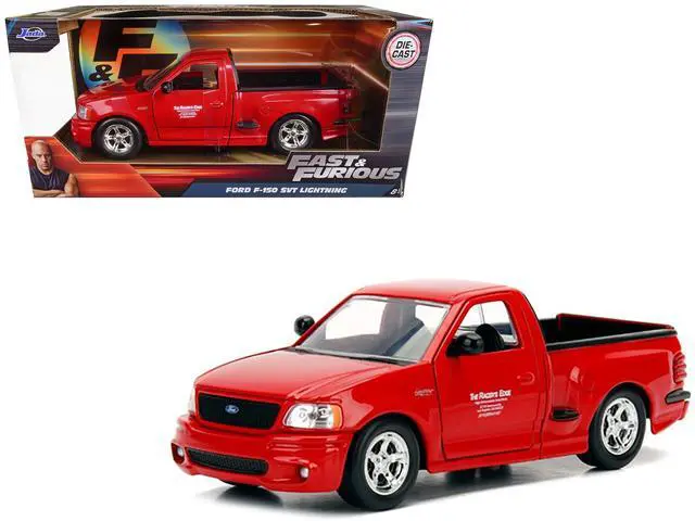 Alt view image 6 of 6 - Brian\'s Ford F-150 SVT Lightning Pickup Truck Red \Fast & Furious\" Movie 1/24 Diecast Model Car by Jada"