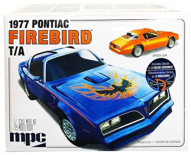 Alt view image 5 of 5 - Skill 2 Model Kit 1977 Pontiac Firebird T/A Trans Am 1/25 Scale Model by MPC