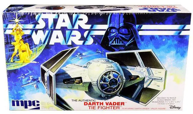Alt view image 6 of 6 - Skill 2 Model Kit Darth Vader's Tie Fighter "Star Wars: Episode IV ?A New Hope" (1977) Movie by MPC