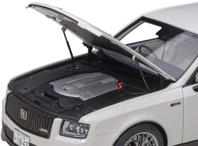 Alt view image 15 of 15 - Toyota Century GRMN RHD (Right Hand Drive) Pearl White 1/18 Model Car by Autoart