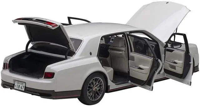 Alt view image 13 of 15 - Toyota Century GRMN RHD (Right Hand Drive) Pearl White 1/18 Model Car by Autoart