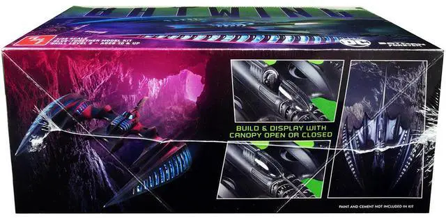 Alt view image 10 of 12 - Skill 2 Model Kit Batwing "Batman Forever" (1995) Movie 1/32 Scale Model by AMT